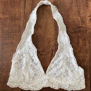 White Lace Halter Bralette
